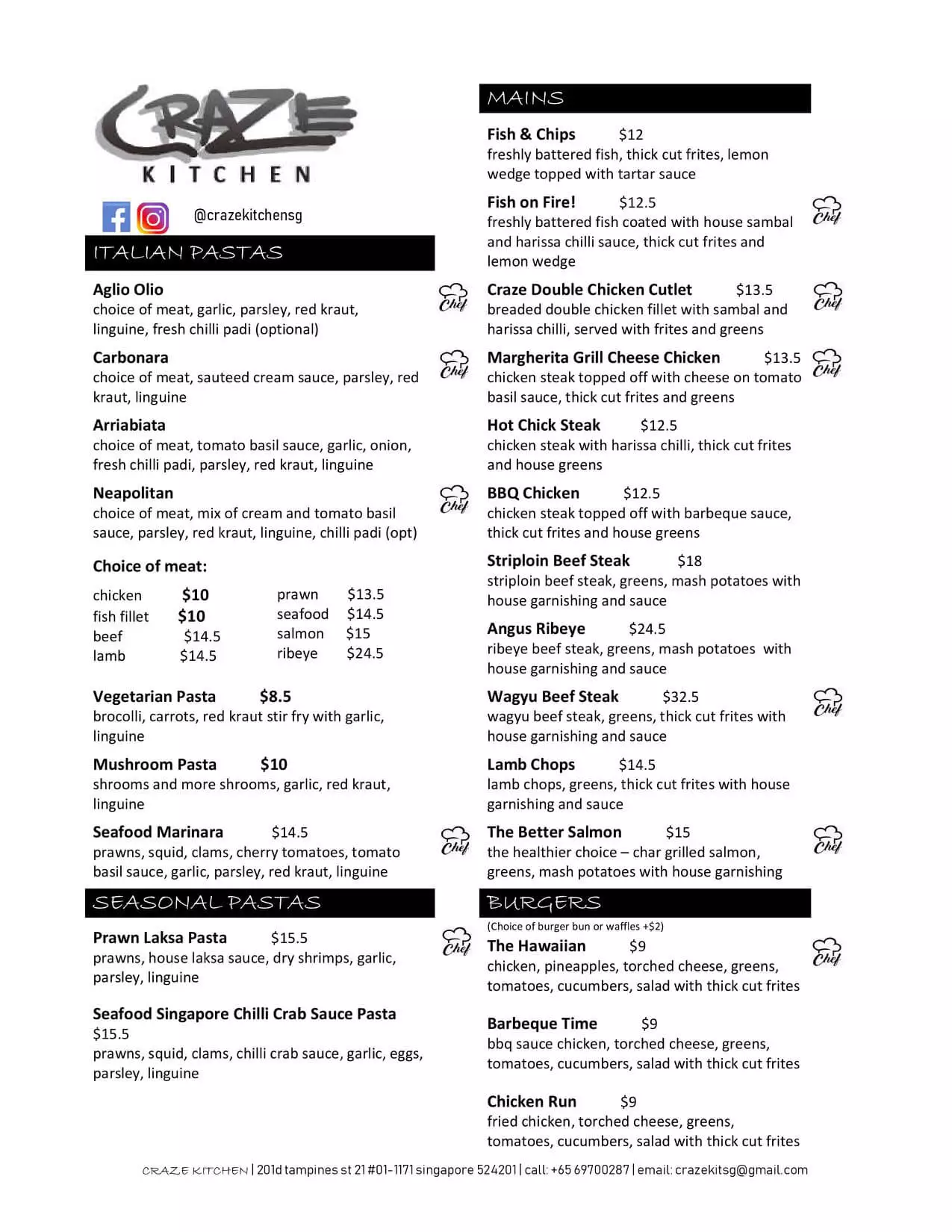 Craze Kitchen Singapore